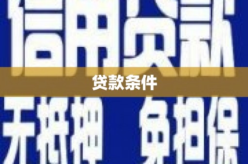 徽州贷款条件