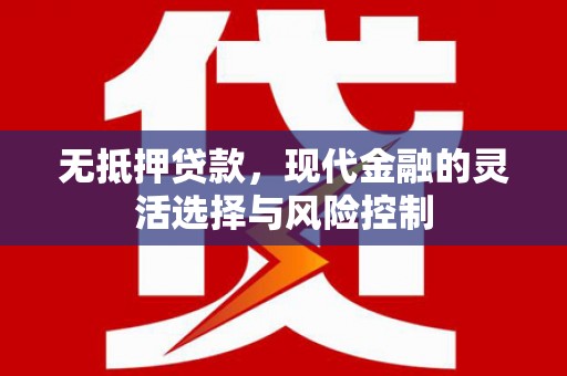 昆都仑无抵押贷款，现代金融的灵活选择与风险控制
