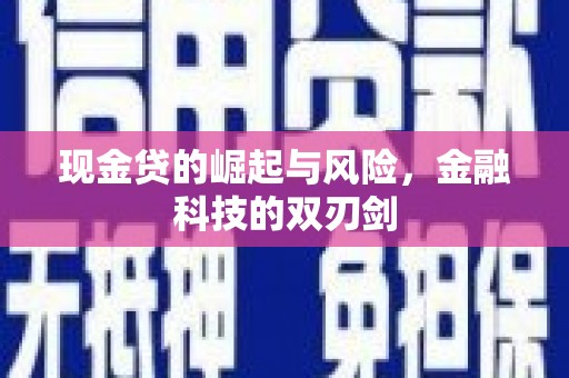 龙岗现金贷的崛起与风险，金融科技的双刃剑