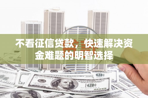 清新不看征信贷款，快速解决资金难题的明智选择