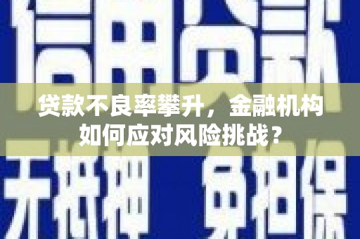 杏花岭贷款不良率攀升，金融机构如何应对风险挑战？