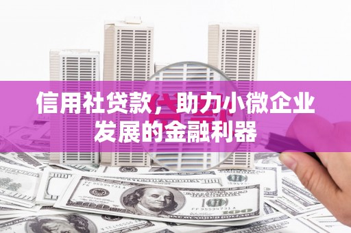 越城信用社贷款，助力小微企业发展的金融利器