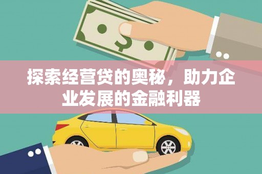 师宗探索经营贷的奥秘，助力企业发展的金融利器
