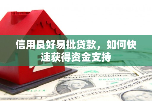 壮围信用良好易批贷款，如何快速获得资金支持